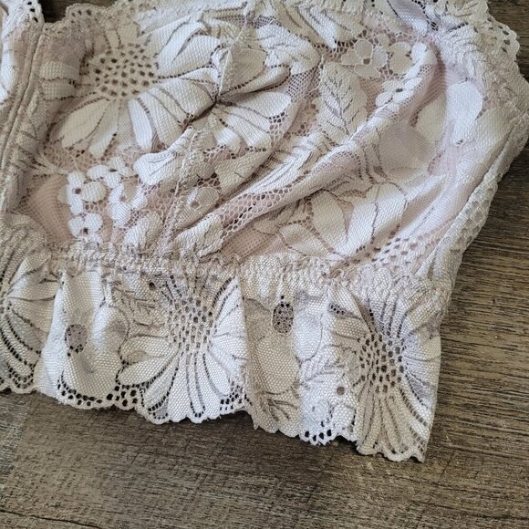 AERIE | Garden Party Lace Halter Bralette Floral Bra | Sz. XXL - Picture 4 of 7
